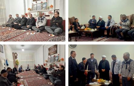 دیدار مدیر حوزه مدیرعامل صبانور با خانواده شهدای دوران دفاع مقدس در بیجار